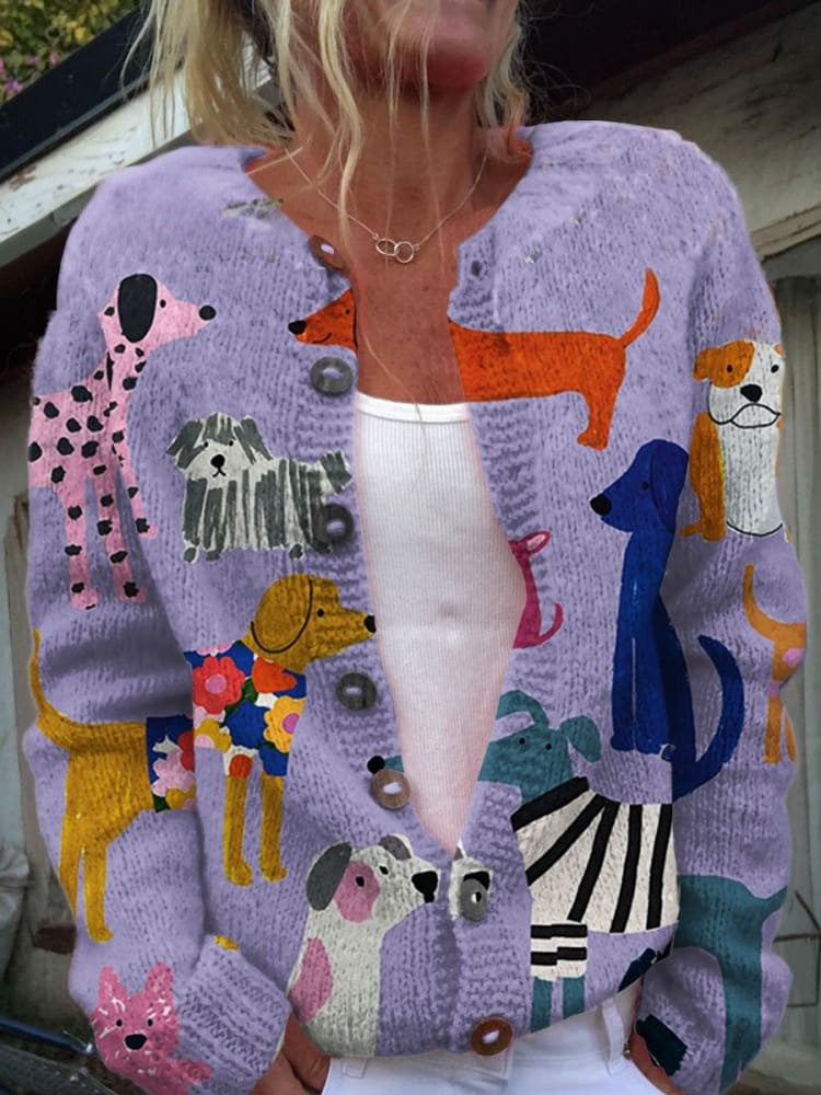 Lovely Women's Cardigan - Floral Design, Cozy & Stylish