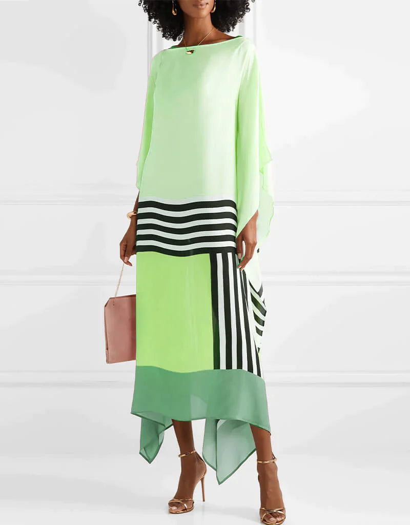 Iria | Elegant Geometric Print Caftan