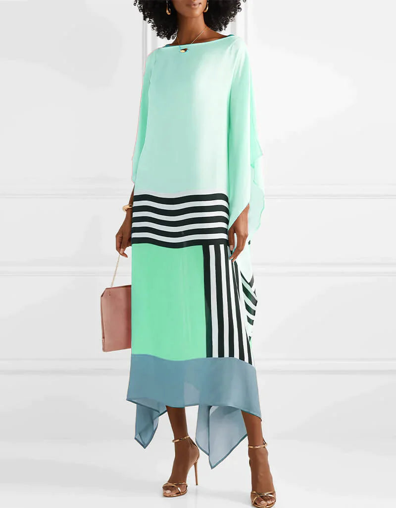 Iria | Elegant Geometric Print Caftan