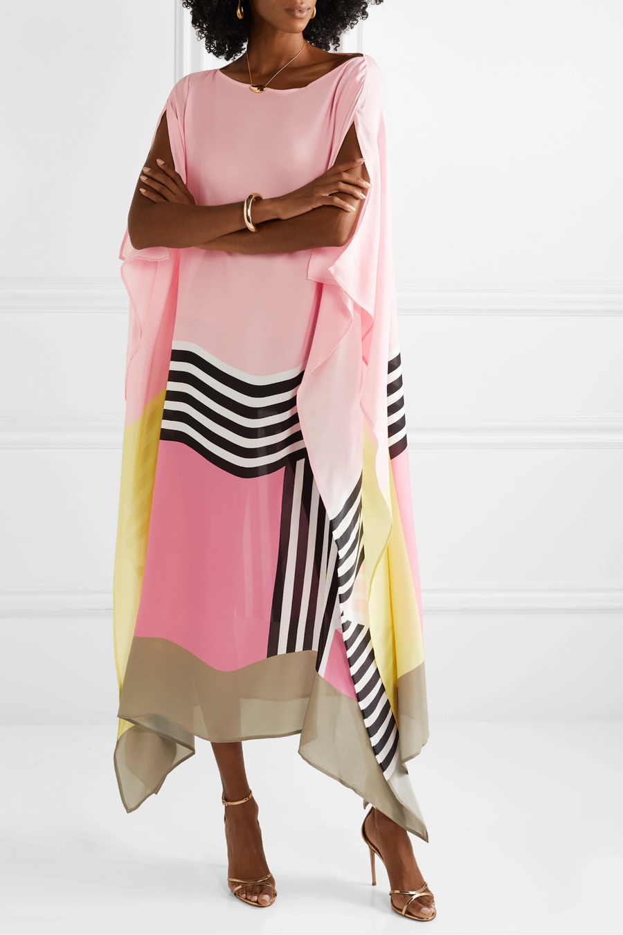 Iria | Elegant Geometric Print Caftan
