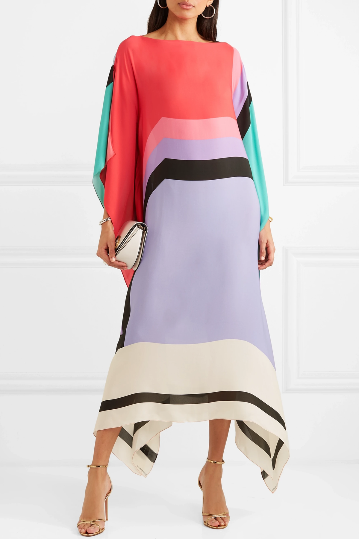 Iria | Elegant Geometric Print Caftan