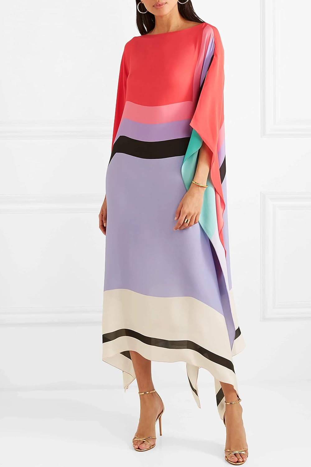Iria | Elegant Geometric Print Caftan