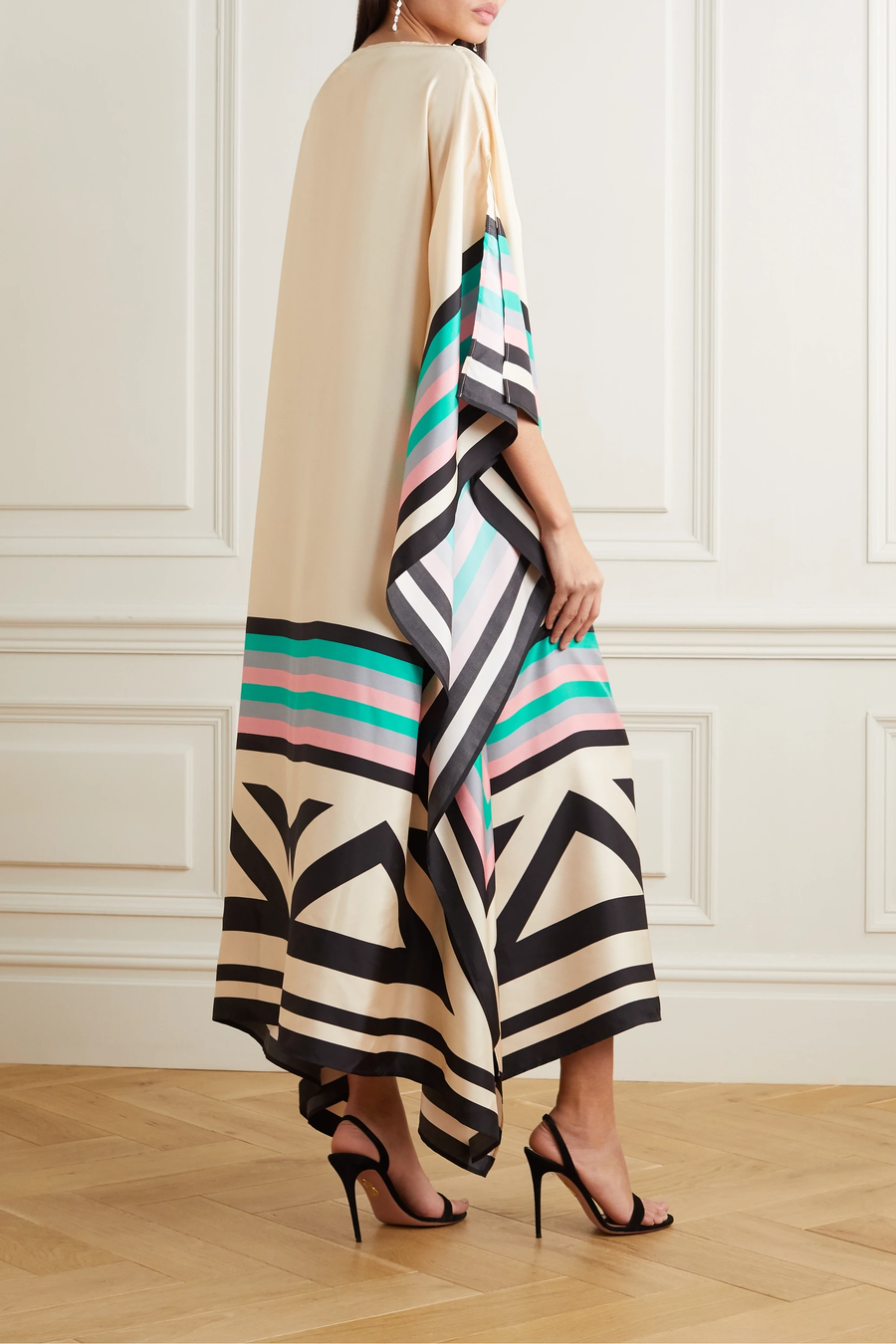 Iria | Elegant Geometric Print Caftan