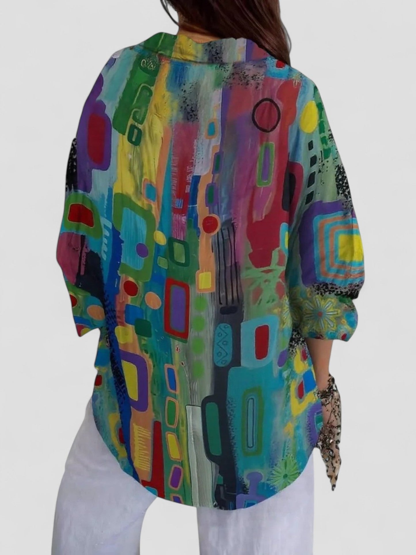 Line Silhouette Draped Blouse