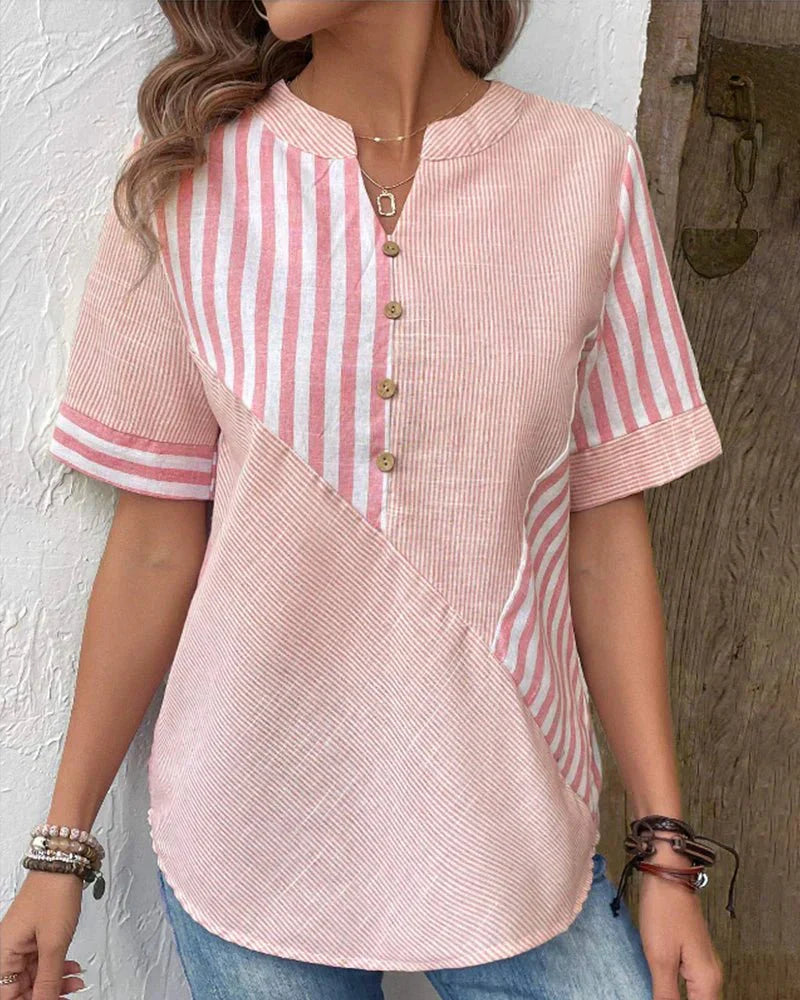 Lila | Soft Striped Blouse