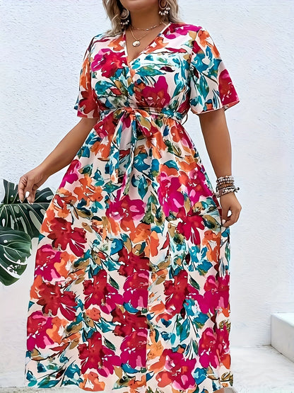 Yara | Plus size flower dress