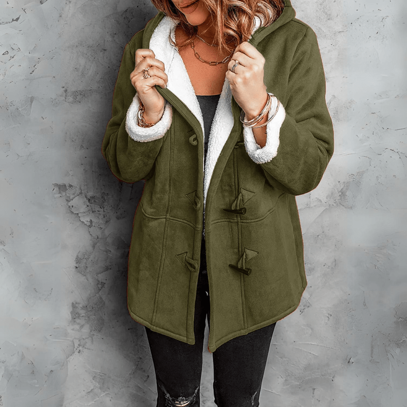 Claudine - Chic Plush Hooded Coat
