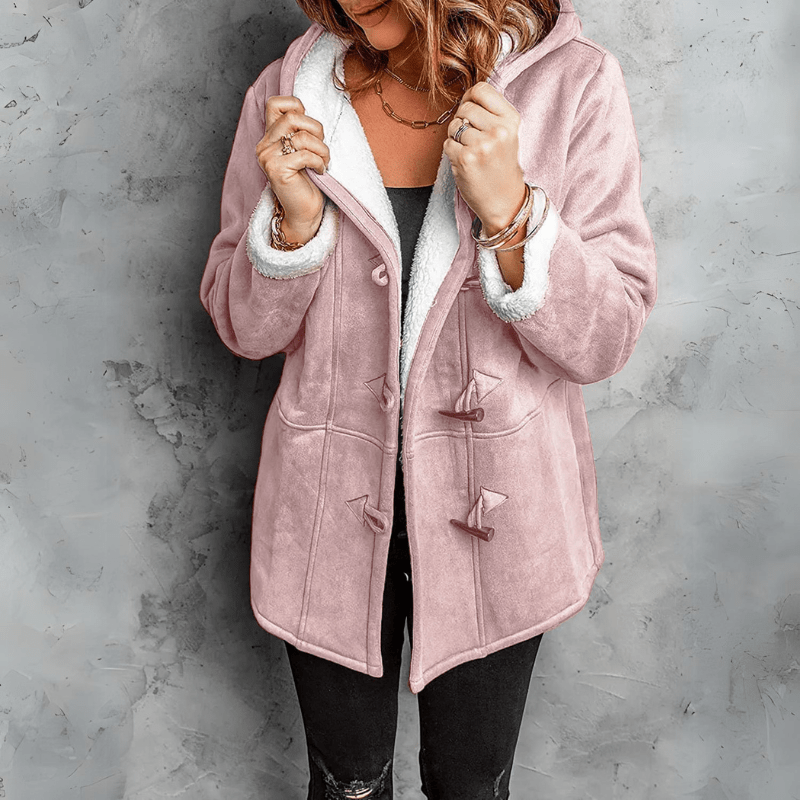 Claudine - Chic Plush Hooded Coat