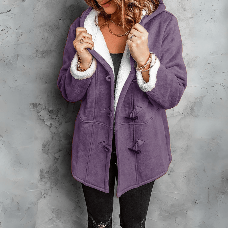 Claudine - Chic Plush Hooded Coat