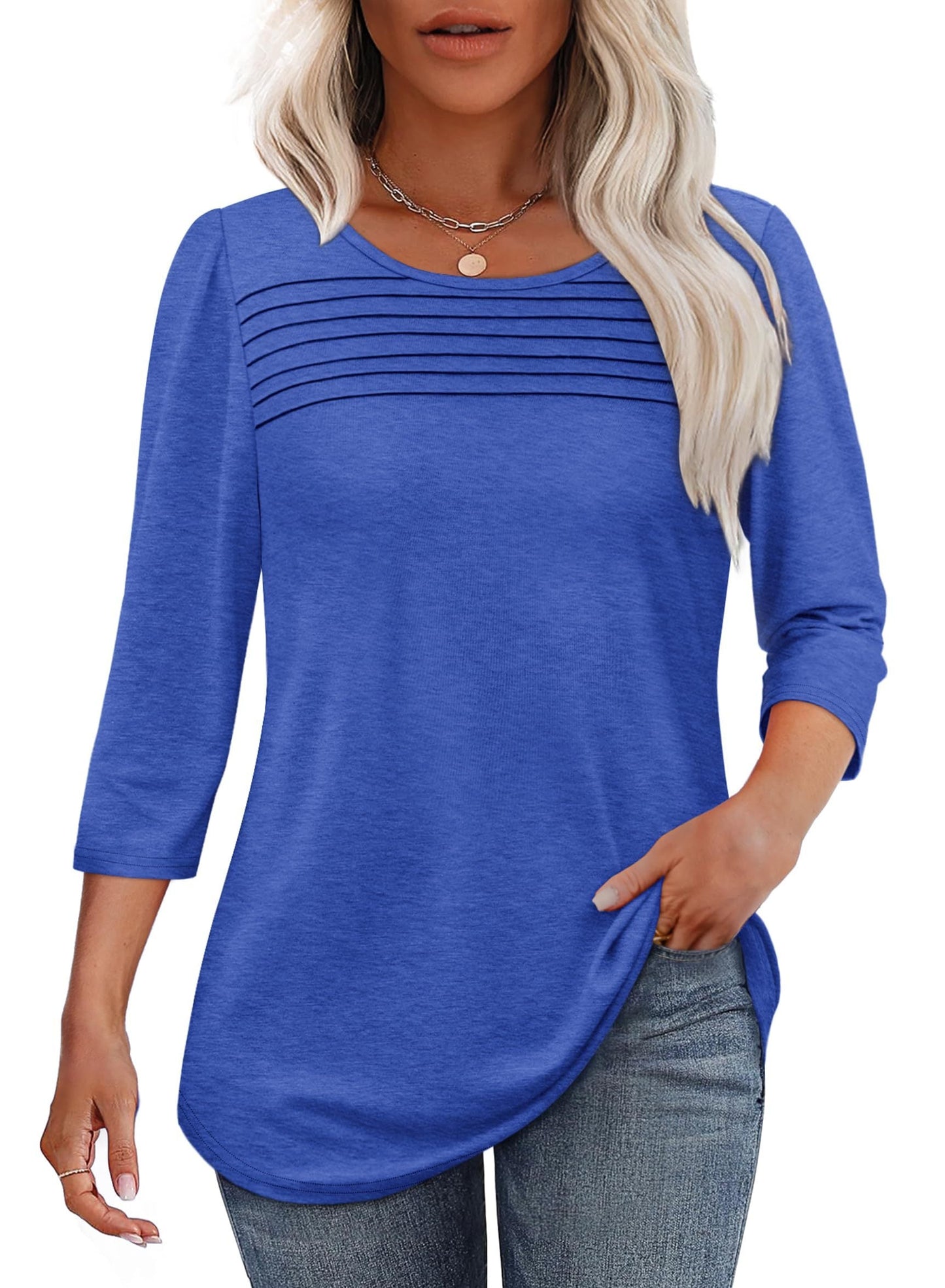 Camara™ – Pleated Front Elegance Tee