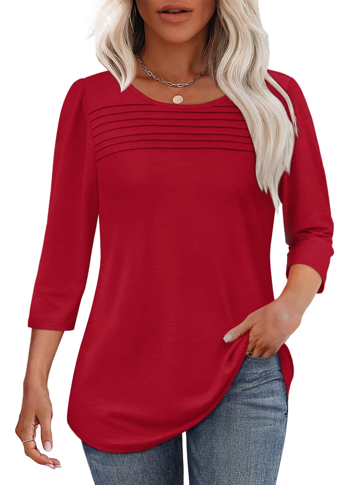 Camara™ – Pleated Front Elegance Tee