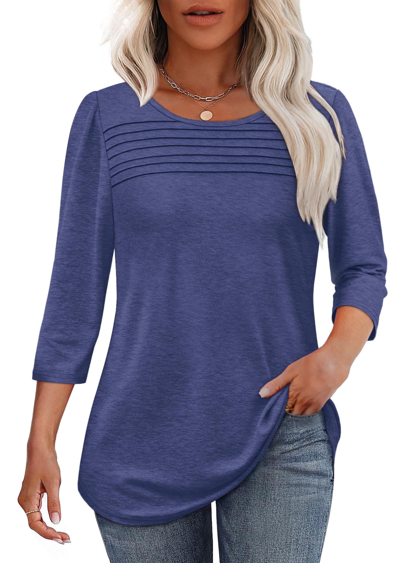 Camara™ – Pleated Front Elegance Tee