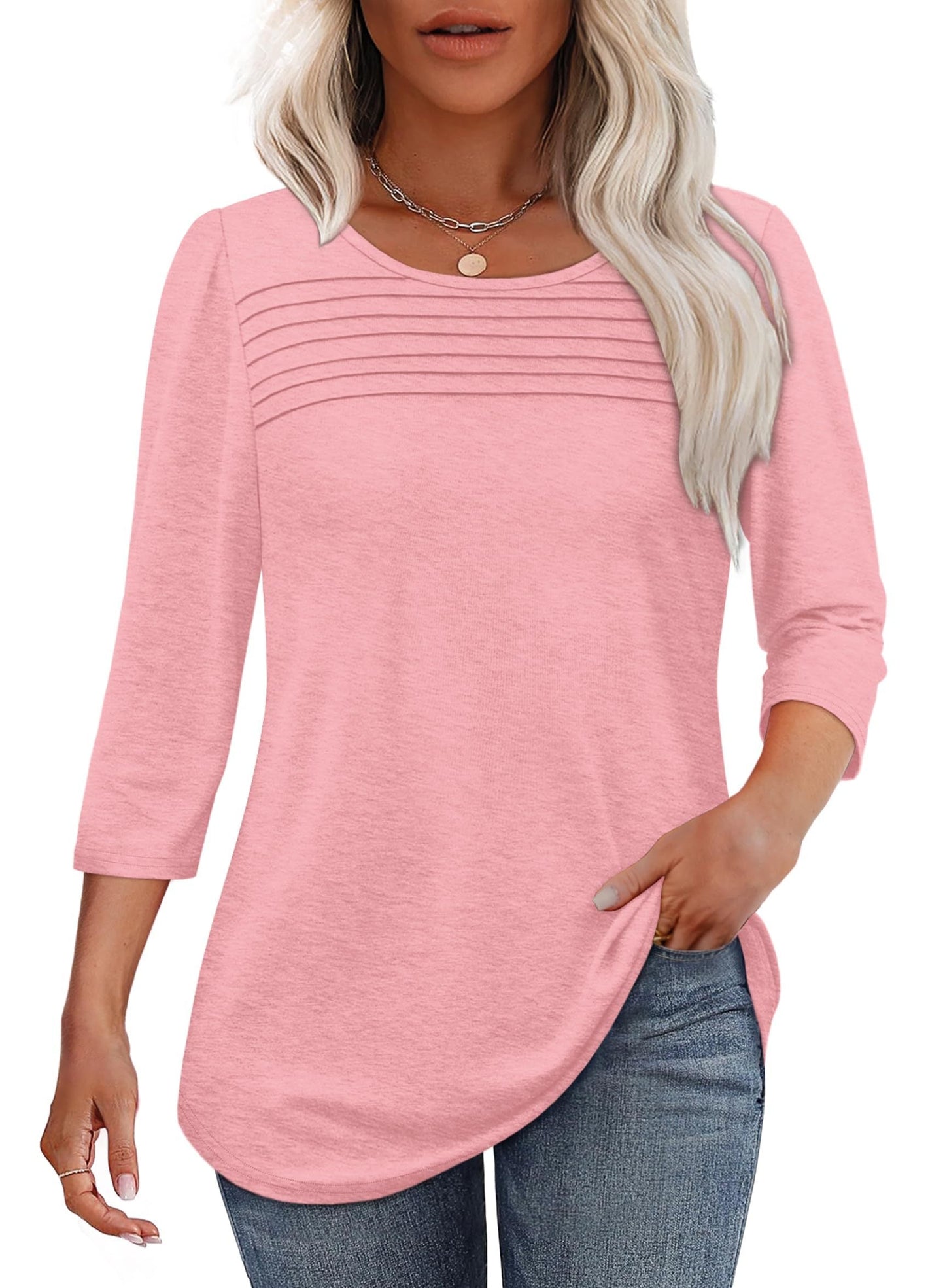 Camara™ – Pleated Front Elegance Tee