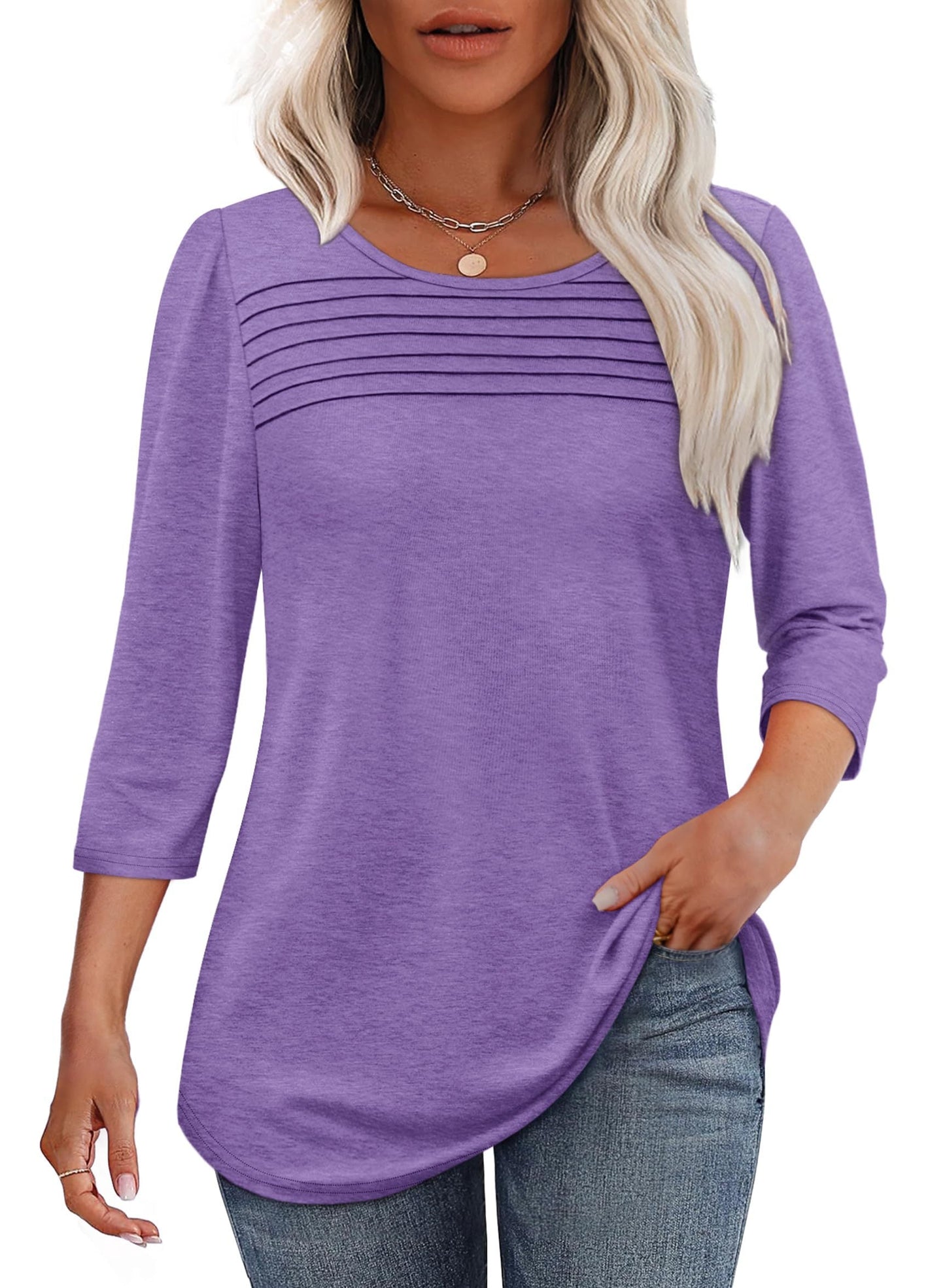 Camara™ – Pleated Front Elegance Tee