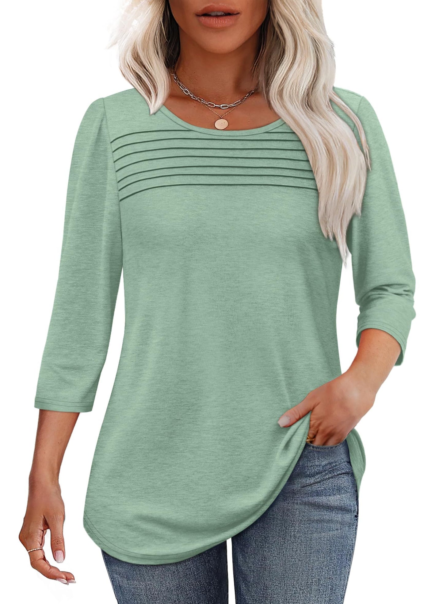 Camara™ – Pleated Front Elegance Tee