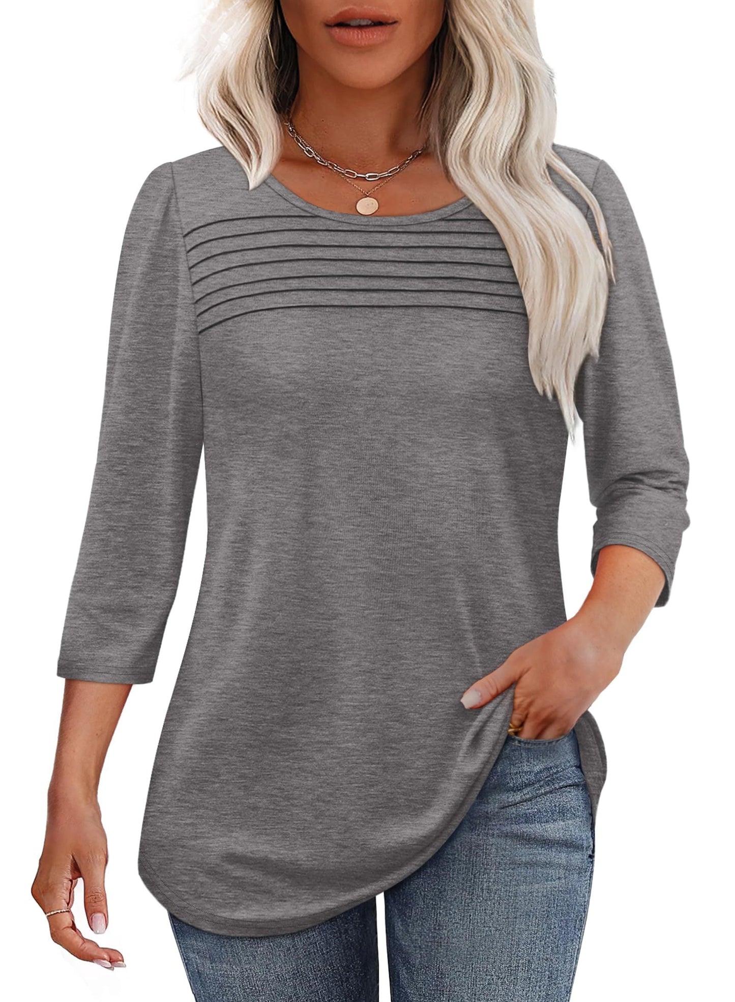 Camara™ – Pleated Front Elegance Tee