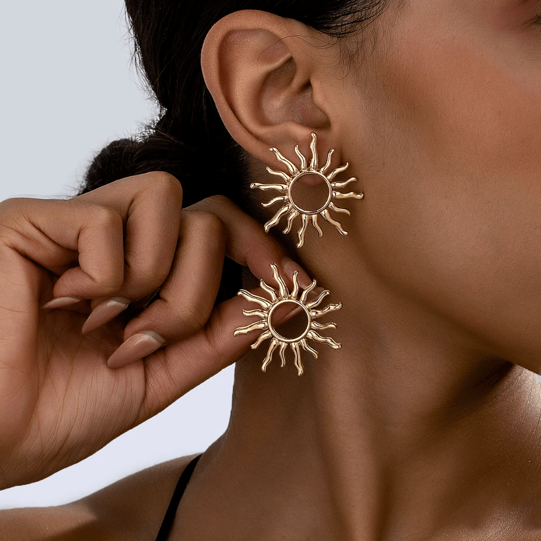 Lunara | Sun Stud Earrings