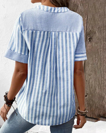 Lila | Soft Striped Blouse