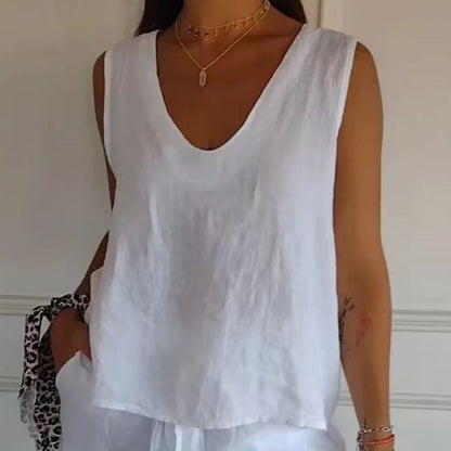 Maritza - Sleeveless Top With V Neck